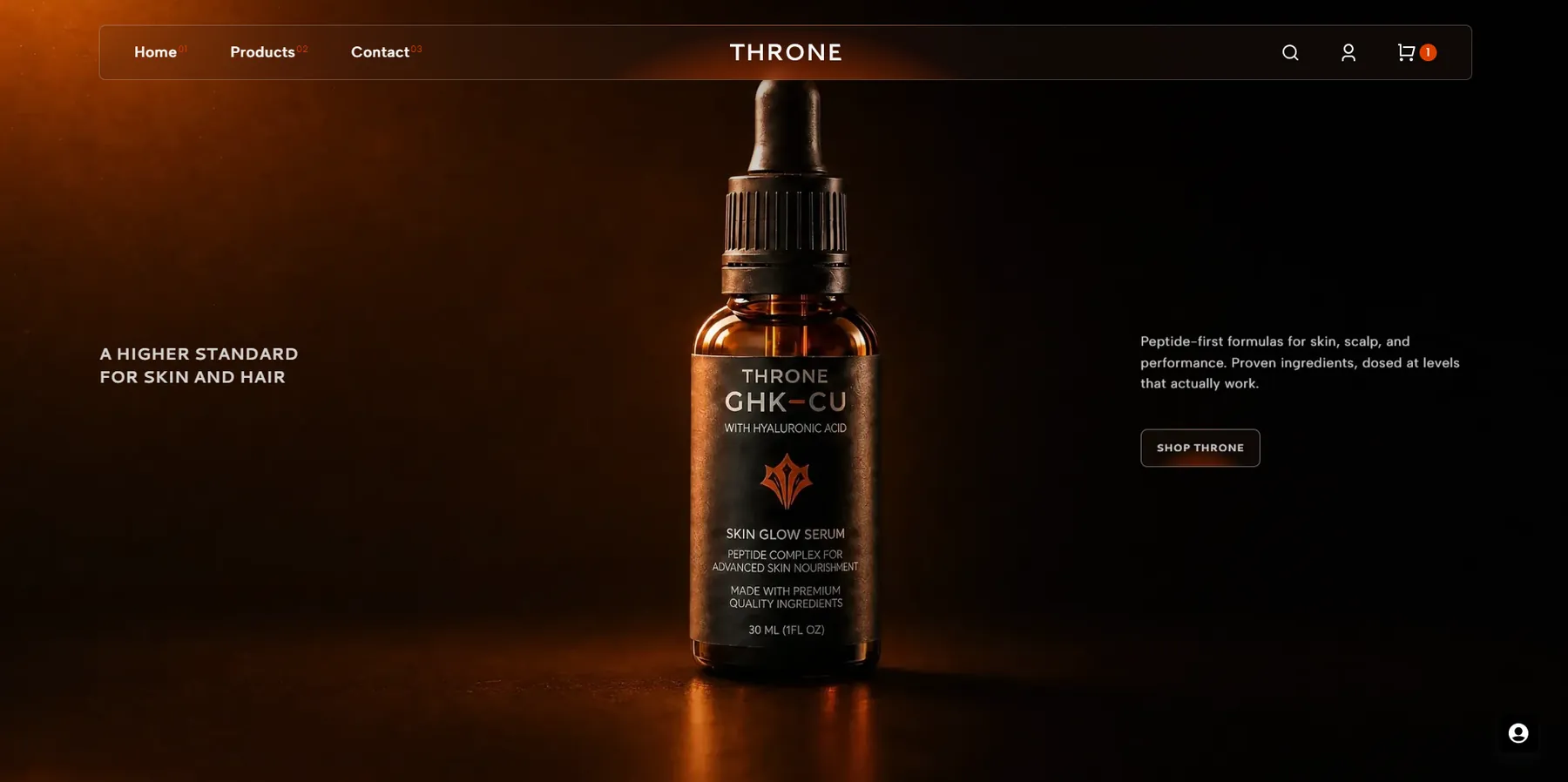 Direct-to-Consumer Luxury Cosmetics Store for Made by Throne website preview